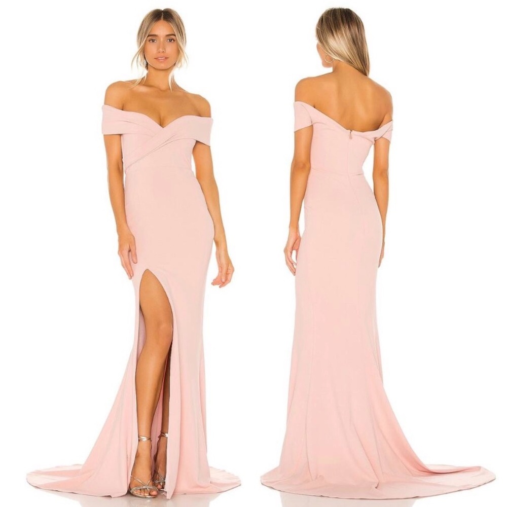 Nookie Neptune Gown Maxi Dress Train Gala Formal Party Guest Black Tie